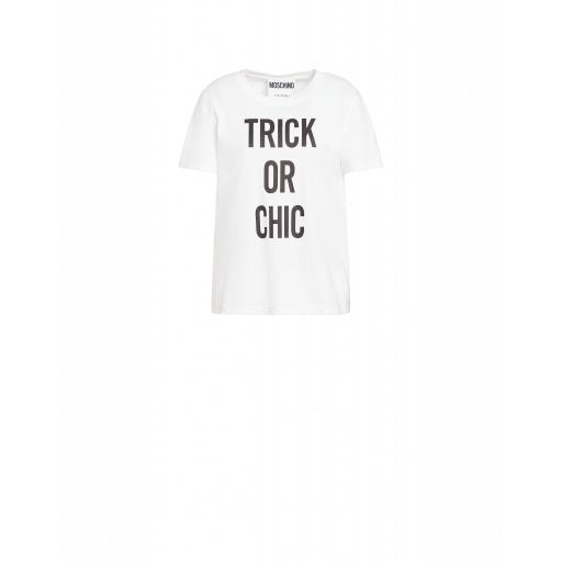 Moschino Trick Or Chic Jersey T-shirt Woman White Size 36 It - (2 Us)