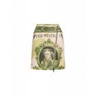Moschino Watercolor Money Nappa Miniskirt Woman Beige Size 42 It - (8 Us)