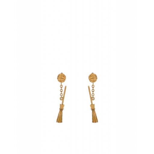 Moschino Witch Broom Earrings Woman Gold Size U It - (one Size Us)