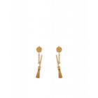 Moschino Witch Broom Earrings Woman Gold Size U It - (one Size Us)