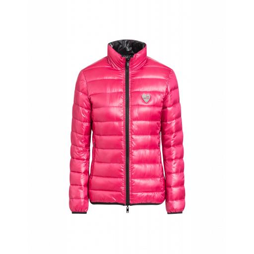 Love Moschino Reversible Nylon Down Jacket Woman Pink Size 38 It - (4 Us)
