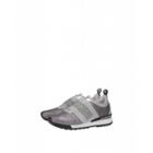 Love Moschino Elastic Band Glitter Slip On Sneakers Woman Grey Size 40 It - (10 Us)