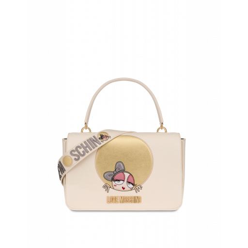 Love Moschino Look At Me Doll Handbag Woman White Size U It - (one Size Us)
