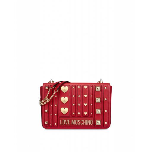 Love Moschino Studded Shoulder Bag Woman Red Size U It - (one Size Us)