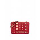 Love Moschino Studded Shoulder Bag Woman Red Size U It - (one Size Us)