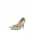 Moschino Watercolor Money Pumps Woman Beige Size 36 It - (6 Us)