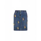 Moschino Dollar Studs Denim Miniskirt Woman Blue Size 40 It - (6 Us)