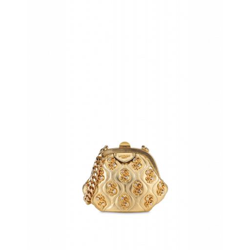Moschino Dollar Studs Frame Bag Woman Gold Size U It - (one Size Us)