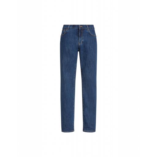 Moschino Teddy Bear Embroidery Denim Trousers Man Blue Size 50 It - (40 Us)