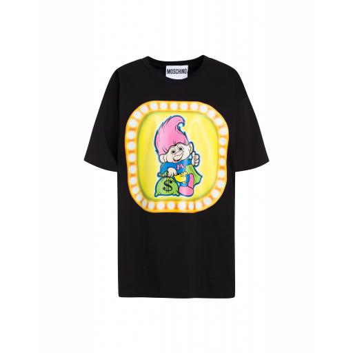 Moschino Trolls Jersey T-shirt Woman Black Size 36 It - (2 Us)