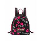 Love Moschino Baci Baci Small Backpack Woman Black Size U It - (one Size Us)