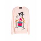 Boutique Moschino Pullover With Musicians Kittens Inlay Woman Pink Size Xs It