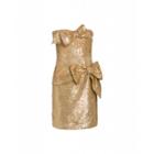Moschino Sequins Dress With Bows Woman Gold Size 40 It - (6 Us)