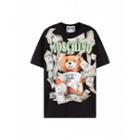 Moschino Dollar Teddy Bear Jersey T-shirt Woman Black Size Xxs It