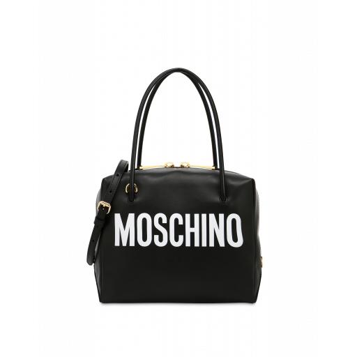 Moschino Leather Case Bag With Logo Woman Black Size U It - (one Size Us)