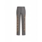 Moschino Roman Embroidery Wool Trousers Man Grey Size 46 It - (36 Us)