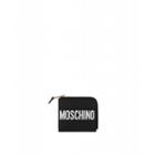 Moschino Leather Wallet With Logo Woman Black Size U It - (one Size Us)