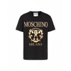Moschino Roman Double Question Mark Jersey T-shirt Man Black Size 48 It - (38 Us)