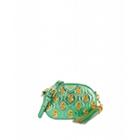 Moschino Dollar Studs Laminated Nappa Clutch Woman Green Size U It - (one Size Us)