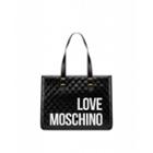 Love Moschino Quilted Maxi Shopper With Logo Woman Black Size U It - (one Size Us)