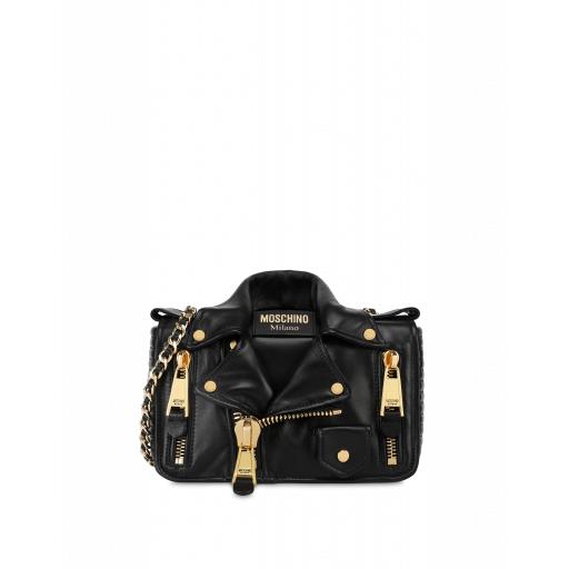 Moschino Nappa Biker Bag Woman Black Size U It - (one Size Us)