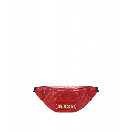 Love Moschino Quilted Waist Bag With Logo Woman Red Size U It - (one Size Us)