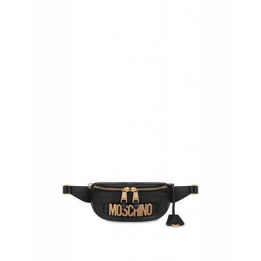 Moschino Logo Lettering Waist Bag Woman Black Size U It - (one Size Us)
