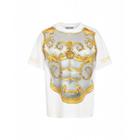 Moschino Roman Print Jersey T-shirt Man White Size M It