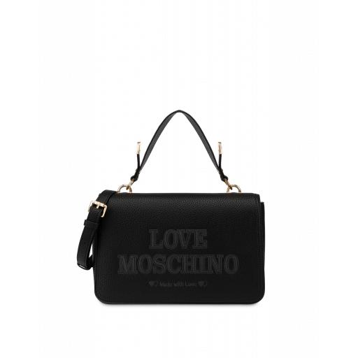 Love Moschino Embroidery Logo Hand Bag Woman Black Size U It - (one Size Us)