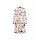 Boutique Moschino Crepe Satin Dress With Flowers Woman White Size 36 It - (2 Us)