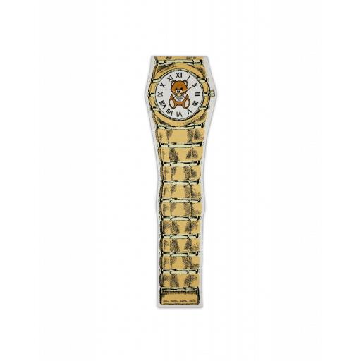 Moschino Clock Wool Scarf Woman Yellow Size U It - (one Size Us)