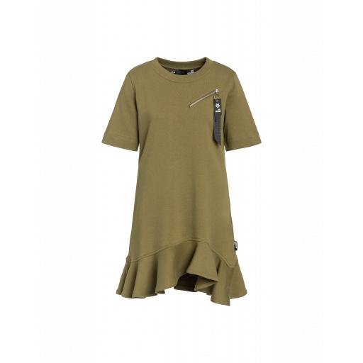Love Moschino Keychain Fleece Dress Woman Green Size 40 It - (6 Us)