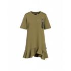 Love Moschino Keychain Fleece Dress Woman Green Size 40 It - (6 Us)