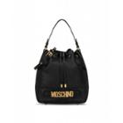 Moschino Bucket Bag With Lettering Logo Woman Black Size U It - (one Size Us)