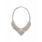Moschino Necklace With Crystals Woman Silver Size U It - (one Size Us)