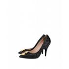 Moschino Dollar Stud Quilted Pumps Woman Black Size 37 It - (7 Us)