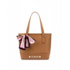 Love Moschino Baci Baci Shopper With Foulard Woman Beige Size Single Size