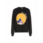 Love Moschino Knit Sweater With Doll Inlay Woman Black Size 38 It - (4 Us)