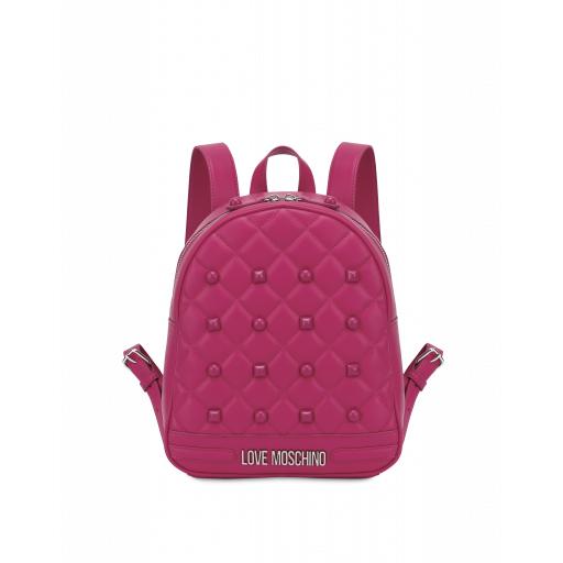 Love Moschino Quilted Backpack With Studs Woman Pink Size U It - (one Size Us)