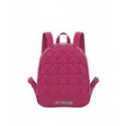 Love Moschino Quilted Backpack With Studs Woman Pink Size U It - (one Size Us)