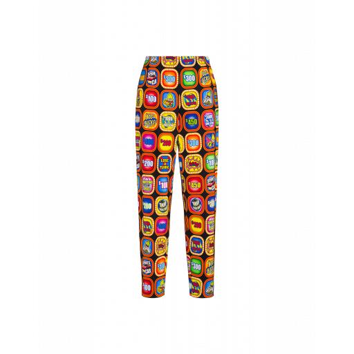 Moschino Trolls Satin And Viscose Trousers Woman Black Size 36 It - (2 Us)