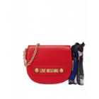 Love Moschino Videotapes Shoulder Bag With Foulard Woman Red Size U It - (one Size Us)