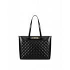 Love Moschino Quilted Shopper With Logo Woman Black Size Single Size