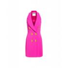 Moschino Dollar Studs Cady Dress Woman Pink Size 42 It - (8 Us)