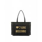 Love Moschino Shopper With Logo And Fringes Woman Black Size Single Size
