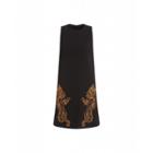 Moschino Mythological Creatures Crepe Dress Woman Black Size 38 It - (4 Us)