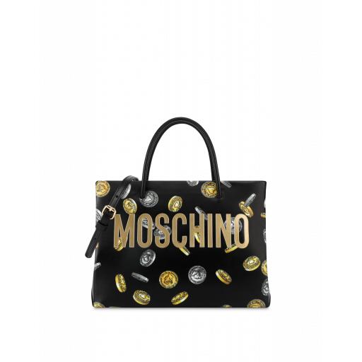 Moschino Coin Shopper Woman Black Size U It - (one Size Us)