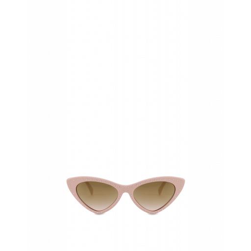 Moschino Cat Eye Sunglasses With Micro Studs Woman Pink Size Single Size