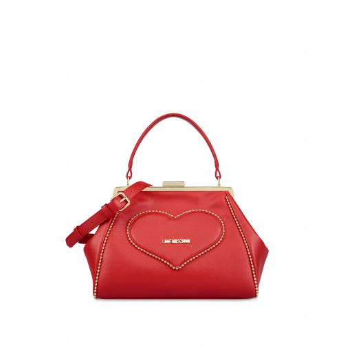 Love Moschino Studded Heart Handbag Woman Red Size U It - (one Size Us)