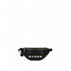 Love Moschino Baci Baci Waist Bag With Foulard Woman Black Size U It - (one Size Us)